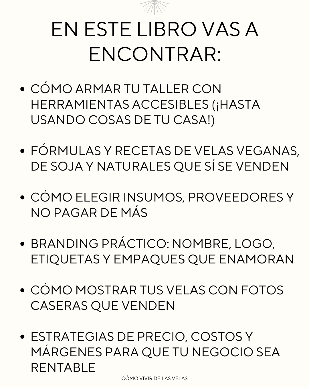 Guía para vivir de las velas