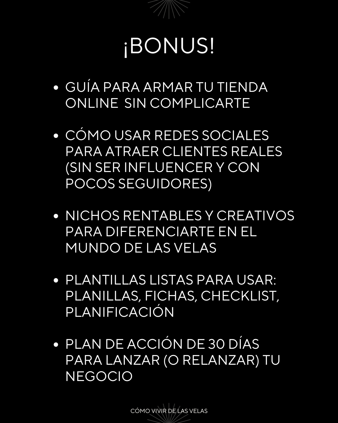 Guía para vivir de las velas