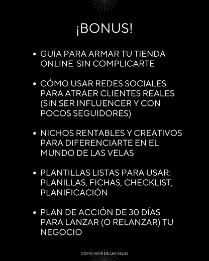 Guía para vivir de las velas